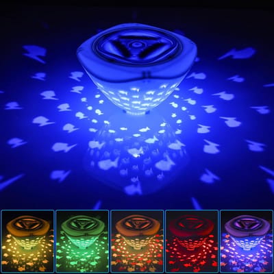 Drijvende Badkuipverlichting - Kleurrijk Vispatroon - Geschikt voor Badkamer Aquarium en Feestdecoratie