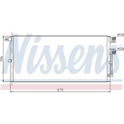 Condensator, airconditioning NISSENS 94916