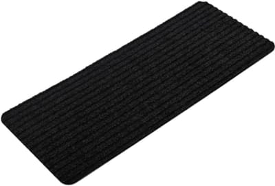 PromoHome Traptredenmatten Set van 15, Zelfklevende Trapmatten, Snijdbaar en Herbruikbaar voor Veiligheid (Zwart, 55 x 22 cm)