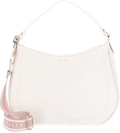 Ted Baker Leren schoudertas Lyshia Webbing Leather Hobo Bag Ivory crème