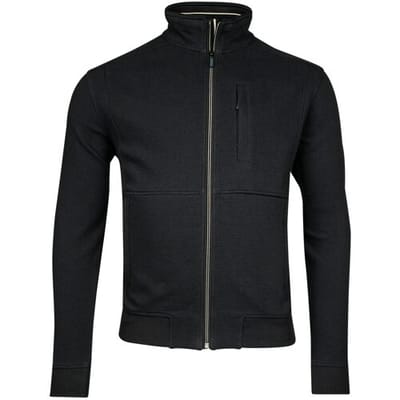 Baileys Vest Sweat Cardigan Zip Allover Waffle Texture Interlock Navy / male