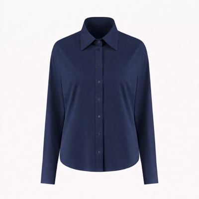 Ivona blouse technical jersey | Blue - Blue / XXS