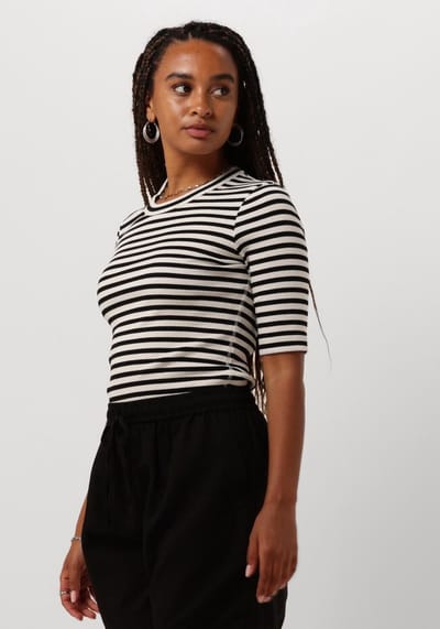 INWEAR Dagnaiw Striped T-shirt Tops & T-shirts Dames - Shirt - Zwart - Maat S
