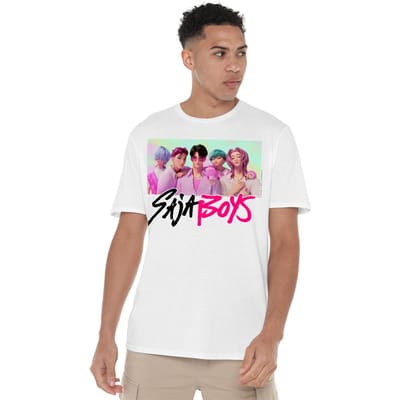 K-Pop Demon Hunters Unisex Volwassen Saja Jongens Fotolijst T-shirt (Wit)