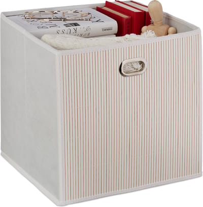 mand badkamer - bamboe - vierkant - opvouwbaar - 31 x 31 x 31 cm - voor speelgoed - wit