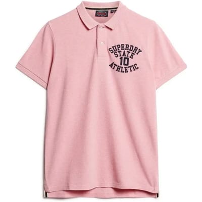 Superdry Vintage Superstate Korte Mouw Poloshirt Roze 2XL Man