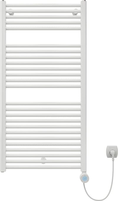 Plieger Palermo Nexus Pack Elektrische Designradiator – Handdoekradiator – Complete set – 117.5 cm x 50 cm – 600 Watt – Wit