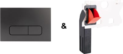 RAYBRO Mocha 65 Pack (Mocha 65 en RAYBRO Toiletblokhouder) - voor Geberit Delta inbouwreservoir (UP100) - Geberit Sigma (UP320 en UP300) - Rapotec - REZI, Kronenbach - JomoTech.