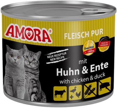 AMORA Kattenvoer 6x200g - Kip & Eend