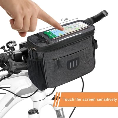 Waterdichte Fietsstuur Tas met Grote Capaciteit, Telefoonhouder en Opbergruimte voor MTB en Racefietsen