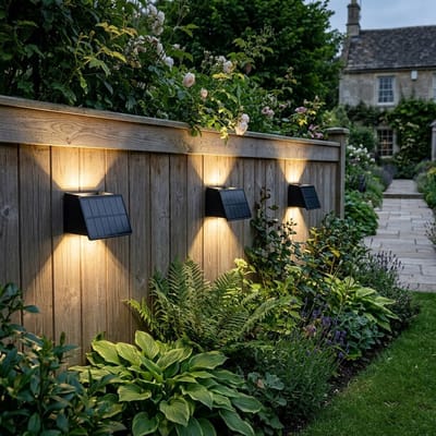 KS Verlichting - solar - wandlamp - set van 3 - Mitch - up - down - buitenlamp - zonne-energie - zwart - IP65 - 3000K