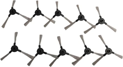 Zijborstel Set - Robot Onderdelen - Stofzuiger Onderhoud - Verbeterde Randreiniging - 10 Stuks - Zwart