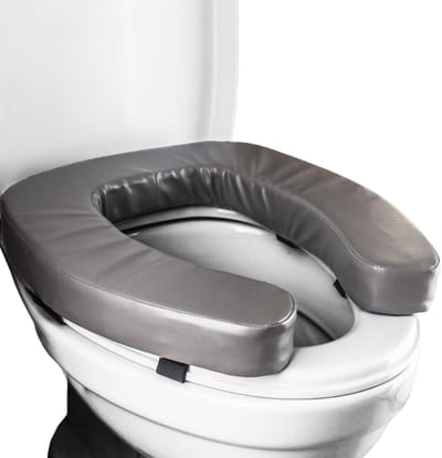 Gewatteerde toiletliftzitting - draagbare ergonomische verhoger voor veilige toegang tot de badkamer, waterdichte seniorenondersteuning met eenvoudige installatie, toilethulpapparaat voor ouderen