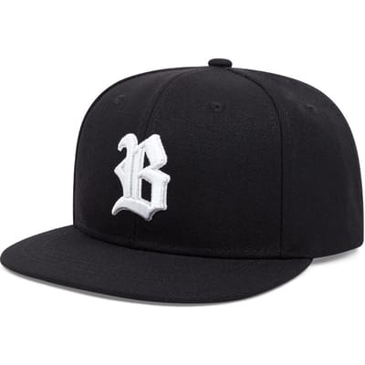 Nieuwe Letter B Gotische Geborduurde Baseballpet Heren Trendy Hip Hop Pet Dames Outdoor Sport Zonneklep Pet Platte Rand Pet black