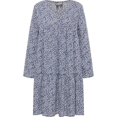 Dreimaster Jurk Dames marine wol wit