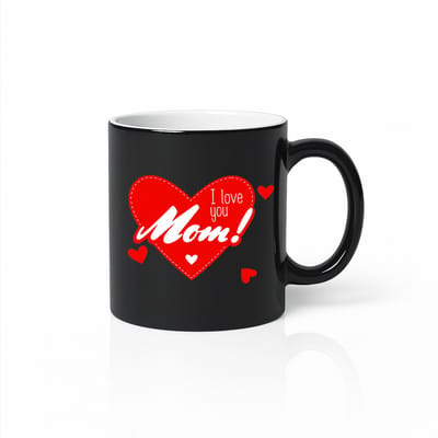 Magische Mok - I Love You Mom - Warmtegevoelig Hart Design - Verrassingscadeau