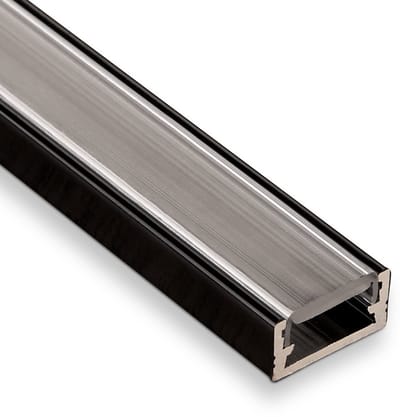 5 x SOTECH ledmontageprofiel-11 zwart met transparante afdekking lengte: 2 m, breedte: 14 mm voor ledstrips met een breedte tot 10 mm