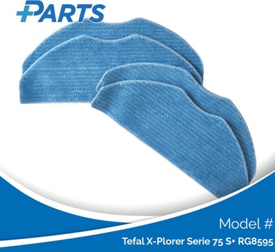 Tefal X-Plorer Serie 75 S+ RG8595 Dweilpads (4 Stuks, Plus.Parts® alternatief voor ZR185001)