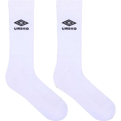 Umbro Heren Staple 1/2 gedempte badstof sportsokken (pak van 3) (Wit, Zwart)