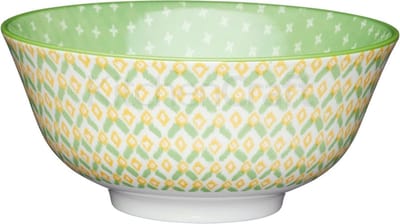 Kitchencraft Kom 15,5 Cm Keramiek Lichtgroen/geel
