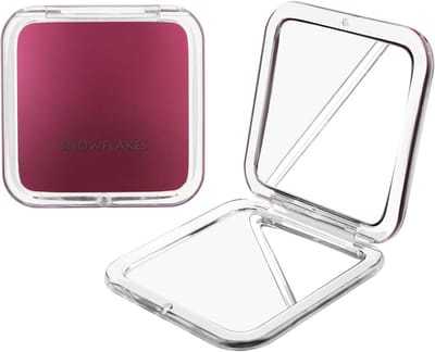 Compacte Spiegel met Vergrootglas - Handmatige Draagbare Make-up Spiegel met 1x/10x Vergroting voor Reizen