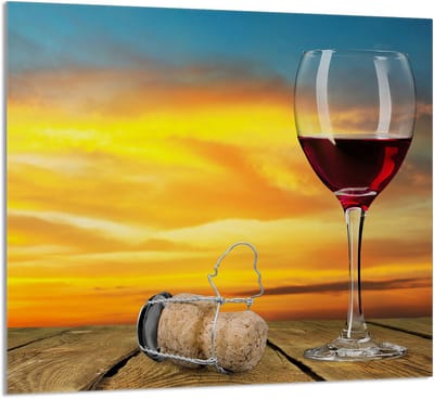 TMK ArtDeko - Snijplank - Glas - Wijn - 65x60 cm