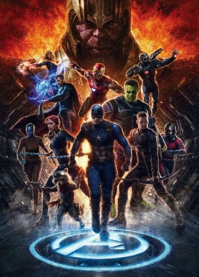 Fotobehang - Avengers vs Thanos 200x280cm - Vliesbehang