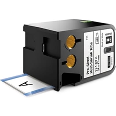 DYMO 1868733 XTL voorgesneden krimpkous tape zwart op wit 24mm (origineel)