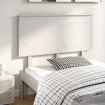 vidaXL - Hoofdbord - 124x6x82,5 - cm - massief - grenenhout - wit