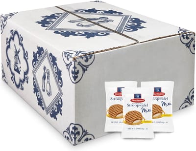 Daelmans Mini Honing Stroopwafels - 200 Stuks Individueel Verpakt - Authentieke Nederlandse Stroopwafels met Echte Boter, Honing en Bourbon Vanille - Knapperig en Romig - Sinds 1904