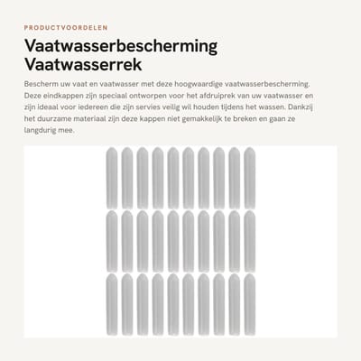 Dailygoods- Reparatieset Vaatwasser - Eindkappen - Afdruiprek - Siliconen - Roestbescherming - Hittebestendig
