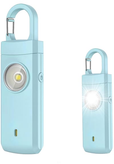Persoonlijk Alarm - 130Db - Zelfverdediging - LED lamp - Extreem Geluidsalarm - Veiligheid alarm - Persoonlijk zakalarm - Noodsignaal - Persoonlijk alarm - Persoonlijke Alarmknop - Sleutelhanger - Zelfverdediging sirene - Senioren alarm - Blauw