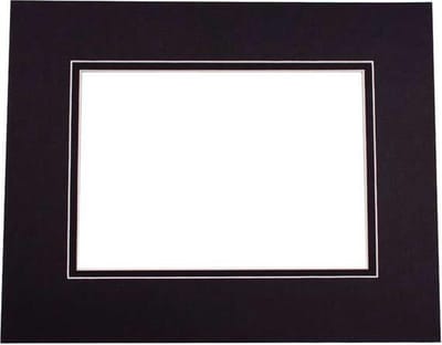 Passepartout Dubbeldik Zwart/Zwart 50,8x61cm (10 stuks)