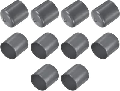 Famanu – 10 stuks rubberen eindkappen 48 mm rubberen kappen ronde beschermkappen boutkappen paalkappen rubberen voeten stoelsokken voetkappen stoelglijders meubelglijders voor buizen tafelvoeten