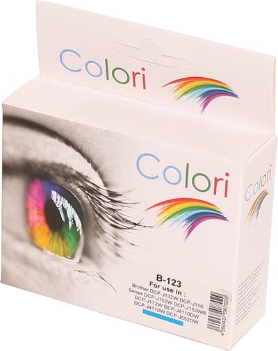 Colori huismerk inkt cartridge geschikt voor Brother LC123C Cyan DCPJ132W DCPJ150 DCPJ152W DCPJ152WR DCPJ172W DCPJ4110DW DCPJ4110W DCPJ552DW DCPJ752DW