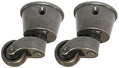 Dailygoods- Meubelwielen Hoge Kwaliteit - Antieke Zwenkwielen - Massief Messing - Cup Fitting - 38mm/45mm - Geschikt voor Meubelpoten - Castorwielen