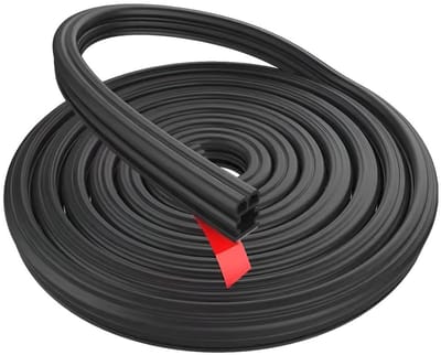 Dailygoods- Afdichtstrip Geluidsisolatie - Rubber - Waterdicht - Universeel - 15mm x 14mm x 16m - Verbeterd ontwerp met dubbellaagse verdikking - Rubberen Strip