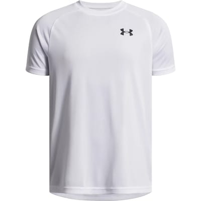 Under Armour Tech T-shirts Kinder - Wit - Maat 122 - 127 CM - Poly Jersey