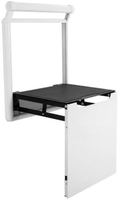 Douchekruk Inklapbaar - Wandklapstoel Badkamer - Veilig Douchen - Met Demping - 43 x 41 cm - Wit
