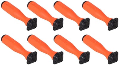 Kettingzaagvijl Handgrepen - Ronde Vijlen Set - Zaagketting Onderhoud - Ergonomisch Ontwerp - 8 Stuks - Zwart