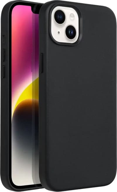Casify Leren Hoesje geschikt voor MagSafe iPhone 15 Plus Hoesje - Zwart