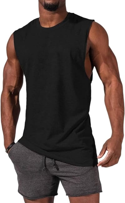 Mouwloos sportshirt voor heren - Ronde hals - Fitness en vrije tijd