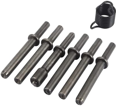 Dailygoods- Luchthamer Set - 7 Stuks Accessoires - Stalen Beitels