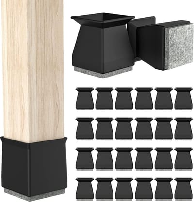 24 Stuks Vierkante Siliconen Stoelfeestjes voor Houten Vloeren