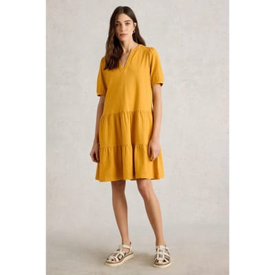 White Stuff Clara Jersey Dress Dark Yellow Taglia: 12 REGULAR | Abiti in T-Shirt Outlet | Donna | Giallo