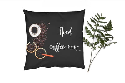 Sierkussens - Kussentjes Woonkamer - 40x40 cm - Quotes - Koffie - Spreuken - Need coffee now.