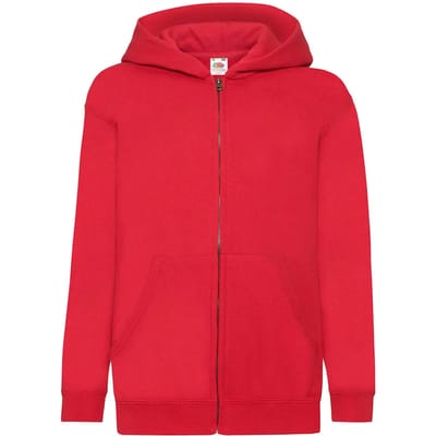 Kindercapuchon met volledige rits Fruit of the Loom Classic