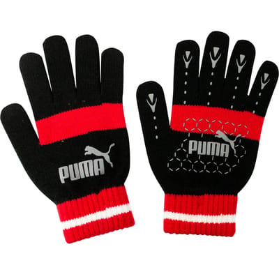 Puma No 1 Logo Cat Magic Winter Zwart Rood Unisex Handschoenen