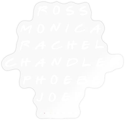 Friends Ross Monica Rachel Chandler Phoebe Joey Sticker Maat S (max. 10 x 10cm)