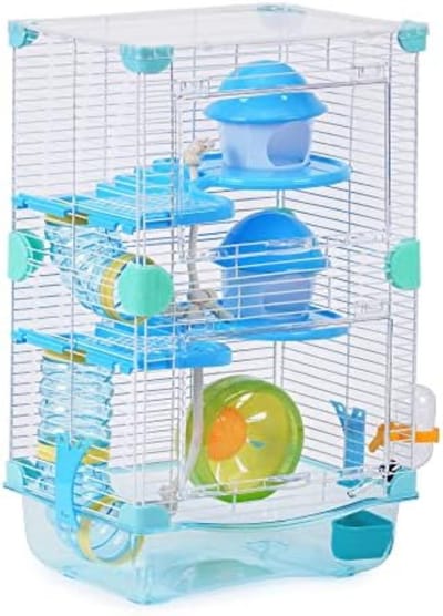 Lexium Hamsterkooi met Hamsterspeelgoed - Rattenkooi - Hamster Kooi - Hamster Huisje - Knaagdierhok - Knaagdierenkooi